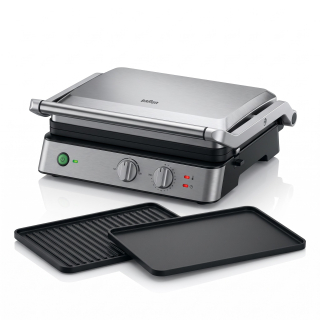 Braun MultiGrill 7 CG 7020 – kontaktní gril 3 v 1 s odnímatelnými deskami, 2000 W