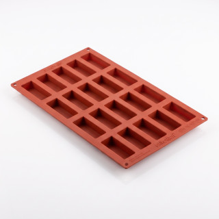 Silikomart SF025 – silikonová forma na 20 mini financiers, platinový silikon, červená – rozbalené