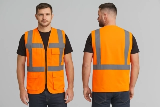 Manažerská vesta Berlin S476, reflexní, Oranžová, vel. L