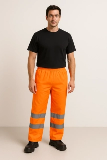 Kalhoty nepromokavé reflexní Portwest H441, Oranžová, vel. XL