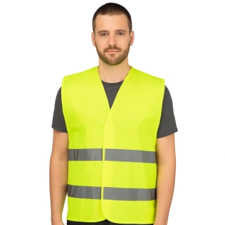 Reflexní vesta s dvěma pruhy PORTWEST C474, Žlutá, vel. 4XL/5XL