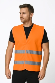 Reflexní vesta s dvěma pruhy PORTWEST C474, Oranžová, vel. 4XL/5XL