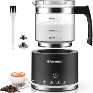 Morpilot HS001 – elektrický napěňovač mléka 4v1, 130–500 ml, 600 W, černý
