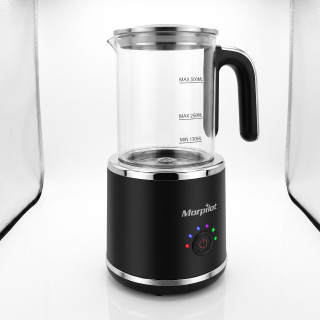 Morpilot HS001 – elektrický napěňovač mléka 4v1, 130–500 ml, 600 W, černý – rozbalené