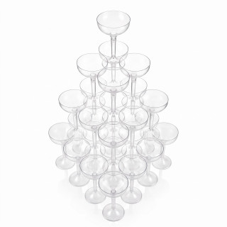 AIOS plastové skleničky na šampaňské 205 ml – bez BPA, do myčky