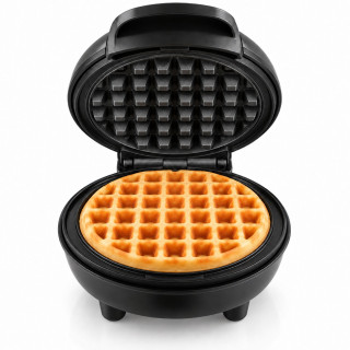 KOOSREEL mini vaflovač na klasické vafle – malý vafle maker s nepřilnavým povrchem, retro – rozbalené