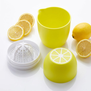 Wishstar ruční lis na citrusy ve tvaru citronu – odšťavňovač na citrony a limetky, žlutý