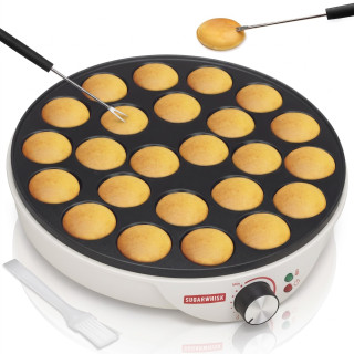 SugarWhisk SW-24DPM02 – elektrická pánev na 24 mini lívanečků a poffertjes, 1000 W – použité