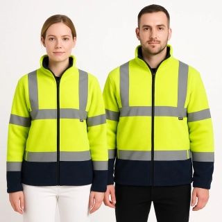 Fleece bunda reflexní Portwest F301, Žlutá, vel M