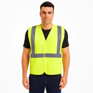 Reflexní vesta s jedním pruhem PORTWEST C472 Hi-Vis. Žlutá, vel. L/XL